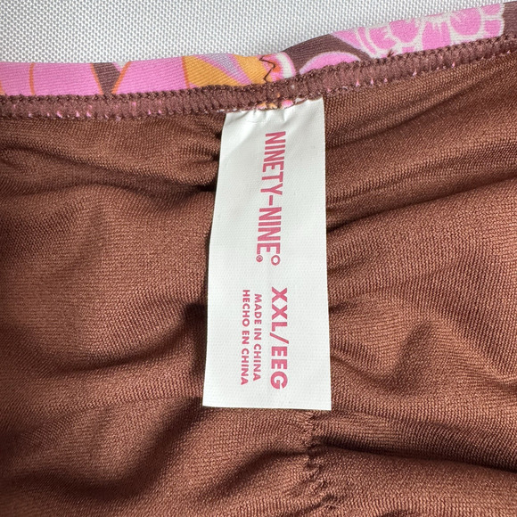 Ninety-Nine Degrees° Cheeky Hipster Bottoms Junior's Size XXL Pink Brown - Picture 6 of 8